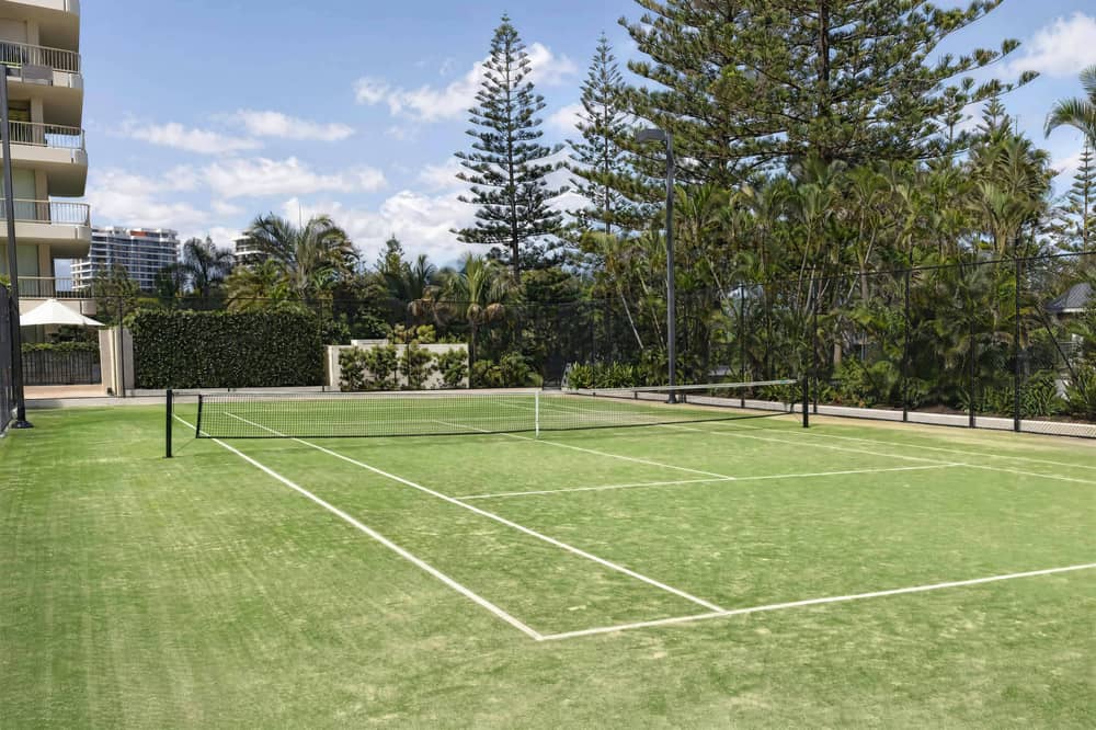 The full-size tennis court
