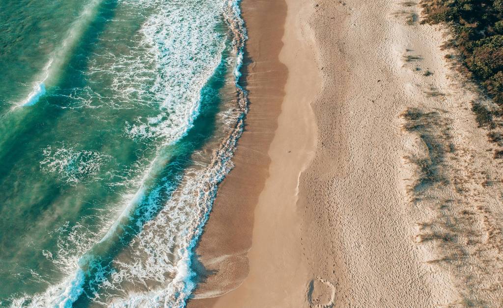 Open Pacific water under winter light, Gold Coast