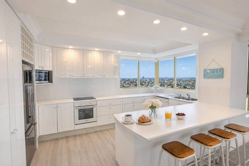Apartment 201, kitchen with island bench